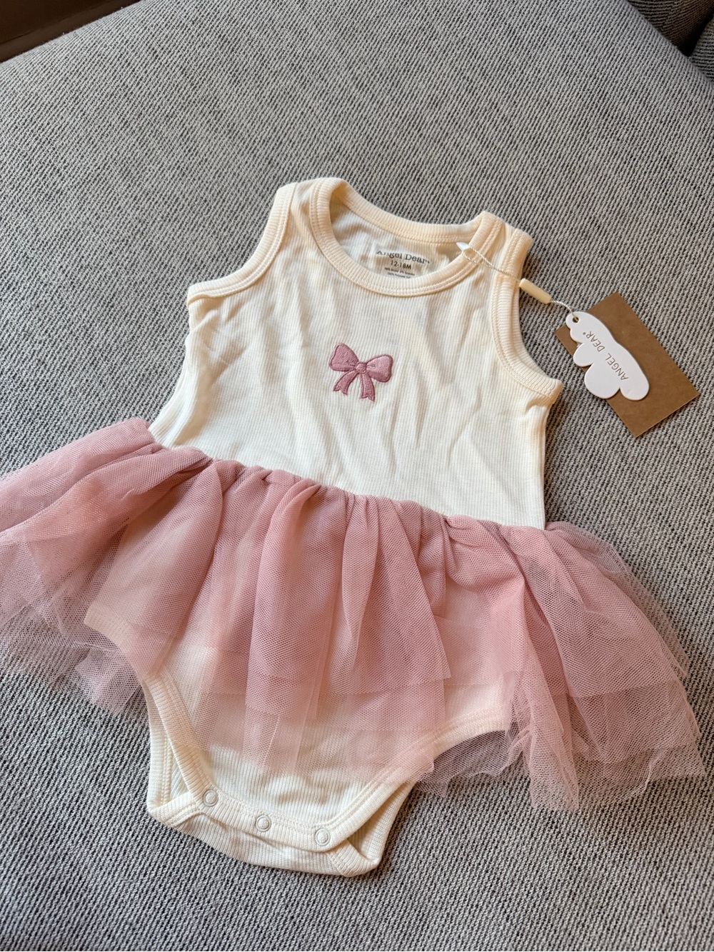 Angel Dear Cream & Pink Tutu Bodysuit